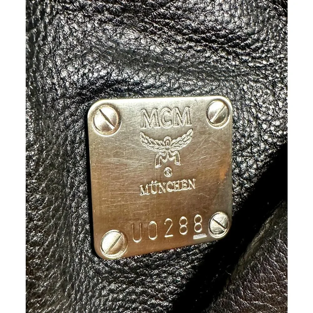 MCM black leather
